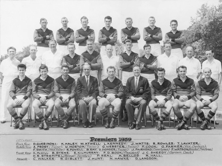 East Perth 1959 premiership team photograph